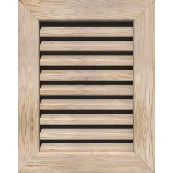 Ekena Millwork 22-in W x 18-in H Vertical Gable Vent (27-in W x 23-in H Frame Size): Unfinished, Functional, Smooth Pine Gable V