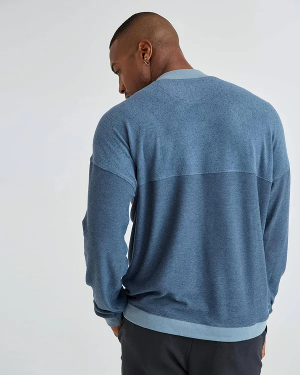 Richer Poorer Cozy Knit Long-Sleeve Sweater - Men's Blue Mirage, XXL