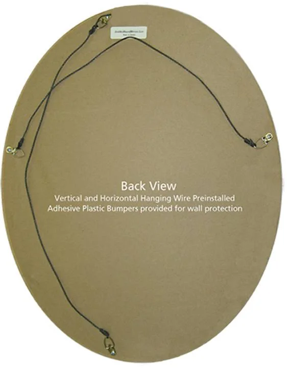 Winchester Framed Oval Mirror - Taupe