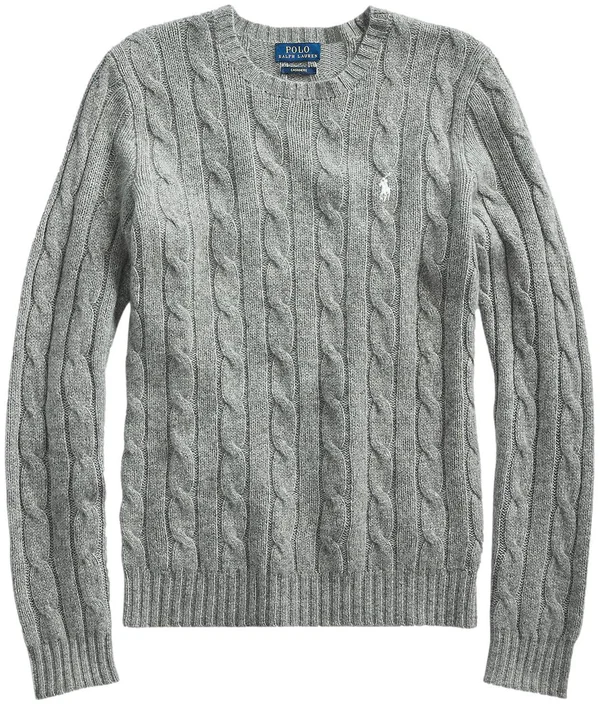 Polo Ralph Lauren Womens Cable Knit V-Neck Sweater