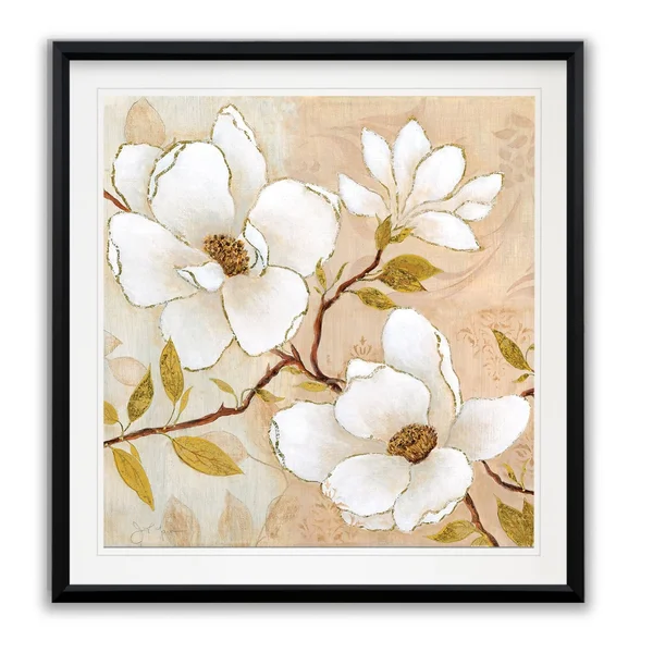 Golden Dogwood II -Framed Giclee Print - 32x32