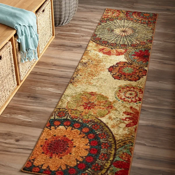 Mohawk Home Caravan Medallion Ornamental Runner Area Rug, 1&8x22x6&, Multi