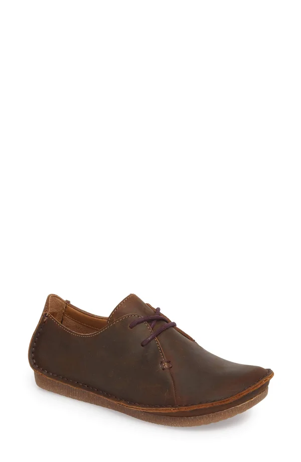 Clarks Women's Janey Mae Lace Up Shoe - Size: 6 M, Brown