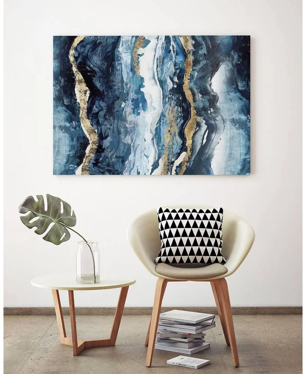 CLICART 16 in. x 20 in. Effectus I by Isabelle Z Wall Art - Blue/ White