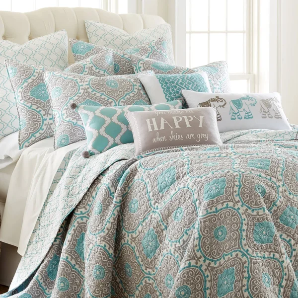 Levtex Gramercy Quilt Set - Grey - Twin