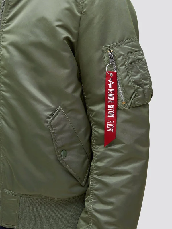 MA-1 Natus Bomber Jacket, Black/New Silver Lining, Xs, Alpha Industries