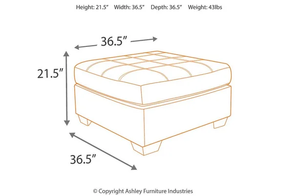 Ashley Pitkin Pebble Oversized Accent Ottoman 3490408