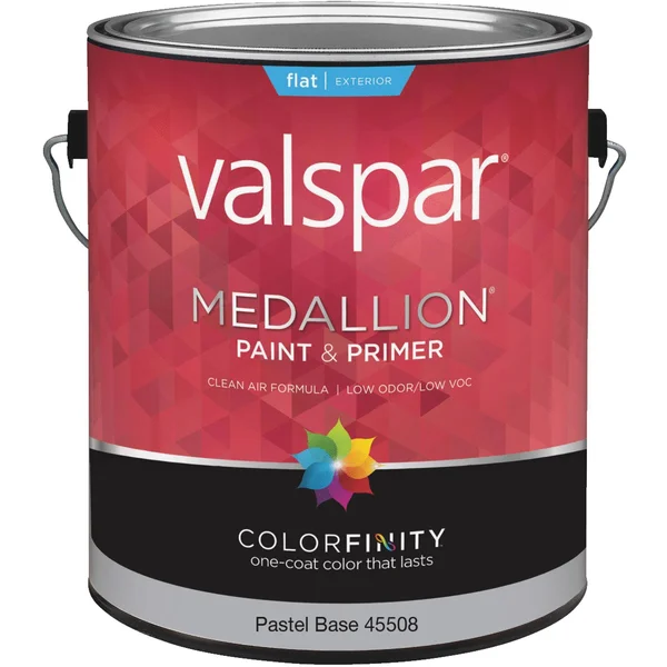 Valspar Paint 45508 1 Gallon Pastel Base Medallion Exterior Latex Flat