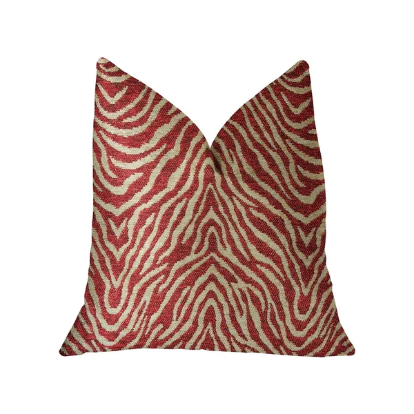 Plutus 20x22x20x22 Oasis Waves Luxury Throw Pillow - Red