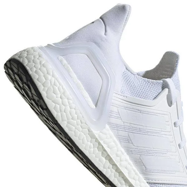 Men's Ultraboost 20 Running Shoes in White Size 10.0, Knit by Adidas