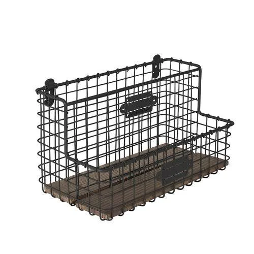 Claudel Vintage Mount Office File and Letter Holder Organizer with Wall Baskets Gracie Oaks