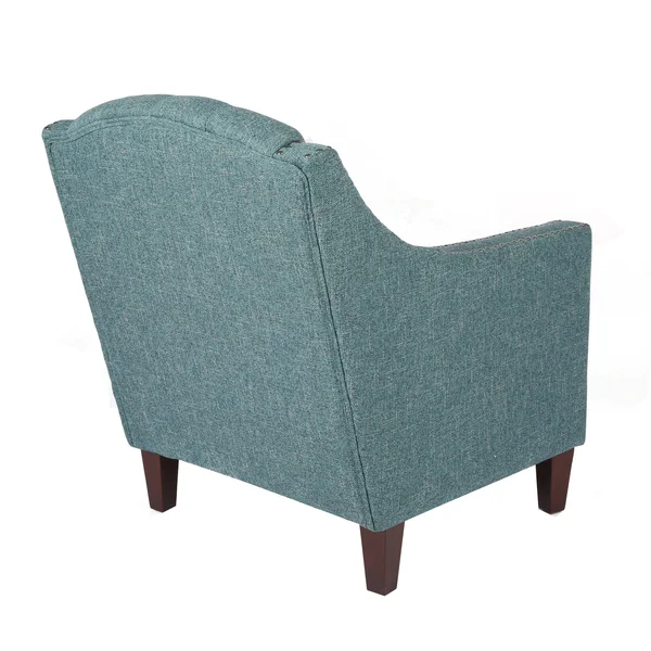 Carson Carrington Juresta Tufted Fabric and Rubberwood Club Chair - Blue