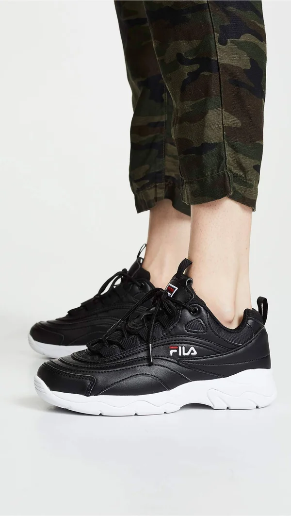 Fila Ray - Womens Shoes Black/White Size 9