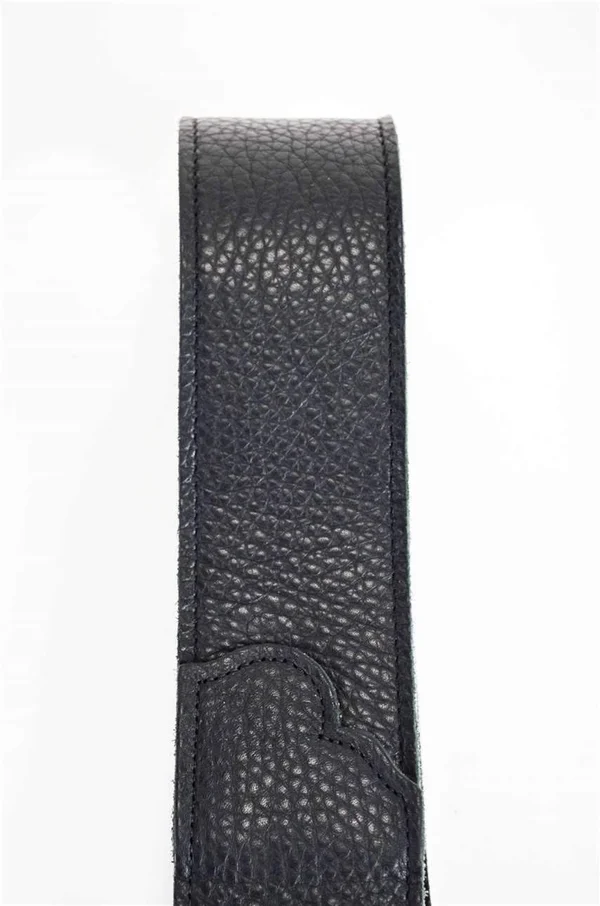 Franklin Strap 2.5x22 Original Black Glove Leather Guitar with Stitching