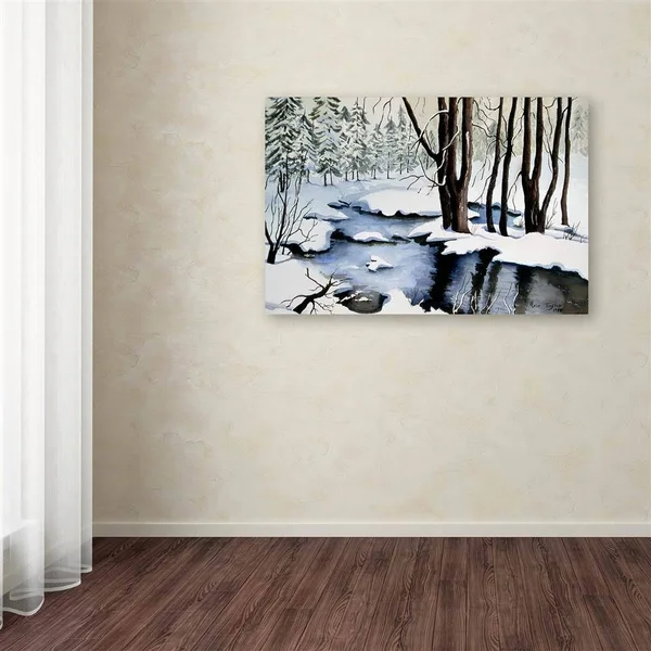 Trademark Global Arie Reinhardt Taylor &Snow Trees& Canvas Art (32 in. W x 22 in. H)