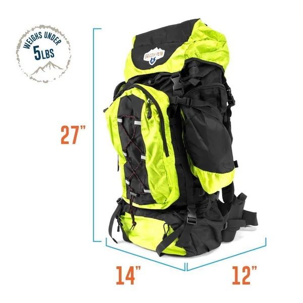 70L Internal Frame Backpack - Lime