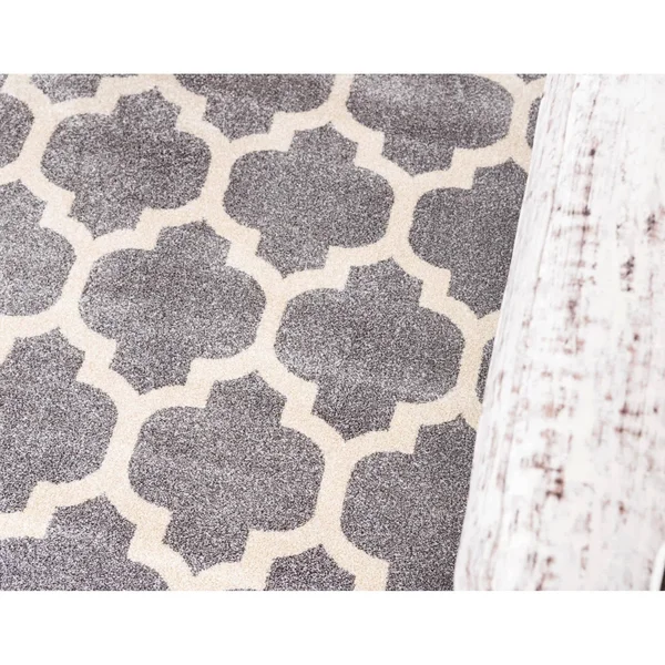 Unique Loom Philadelphia Trellis Rug, Size: 10& 0 x 10& 0 Square, Gray