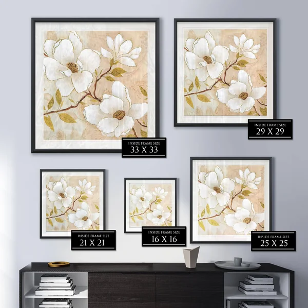 Golden Dogwood II -Framed Giclee Print - 32x32