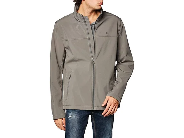 Tommy Hilfiger Legacy Water Resistant Softshell Jacket Men's Jacket Grey : XXL