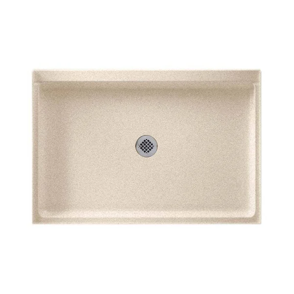 48-in x 32-in Swanstone Shower Base with Center Drain - Bermuda Sand