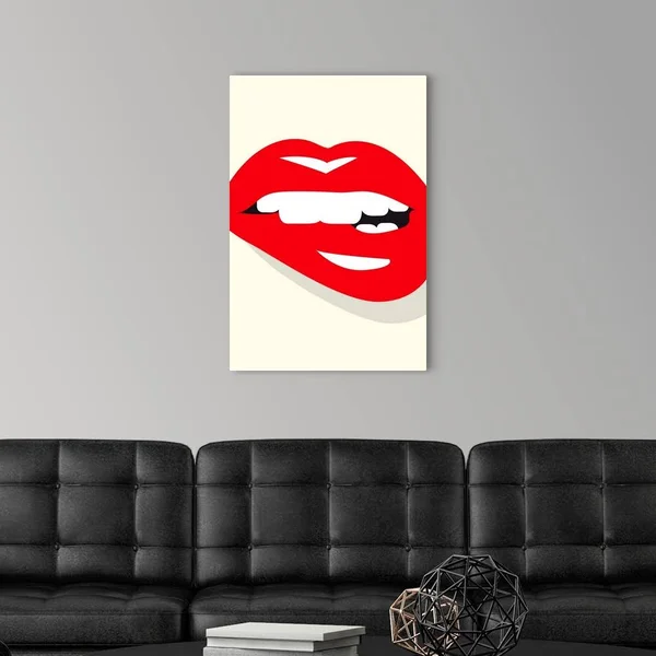 Lips - Illustration, Canvas Wall Art, 20x30, Great Big Canvas