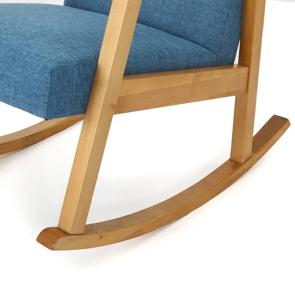 Christopher Knight Home Harvey Mid Century Modern Fabric Rocking Chair by - Blue