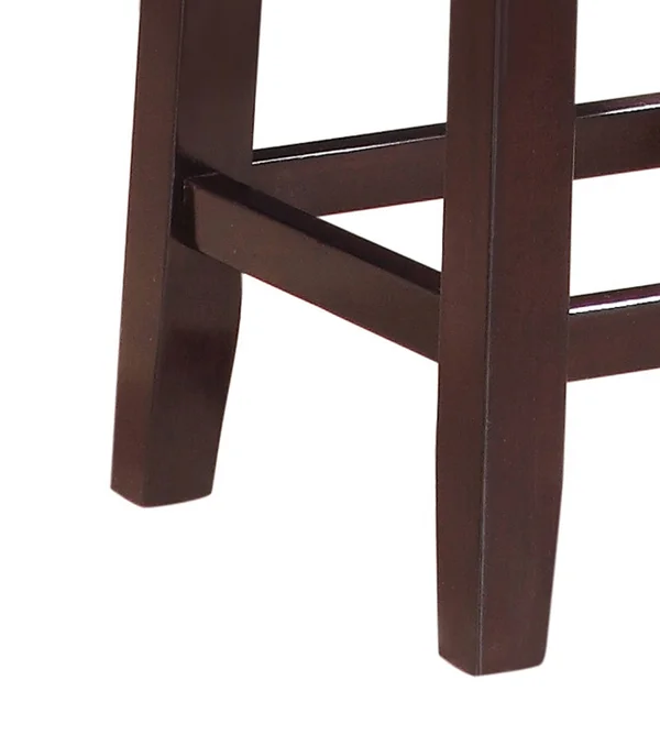 Traditional Style Wooden Counter Stool with Saddle SEAT, Brown