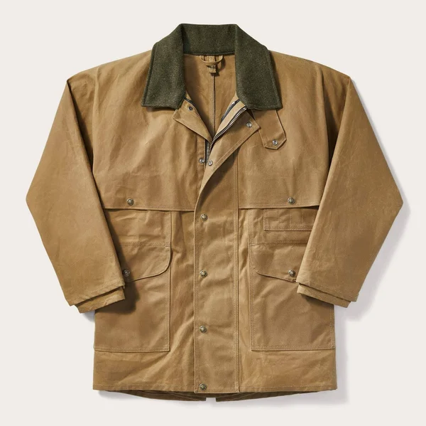 Filson Tin Cloth Alaska Fit Packer Coat, Dark Tan, Xs