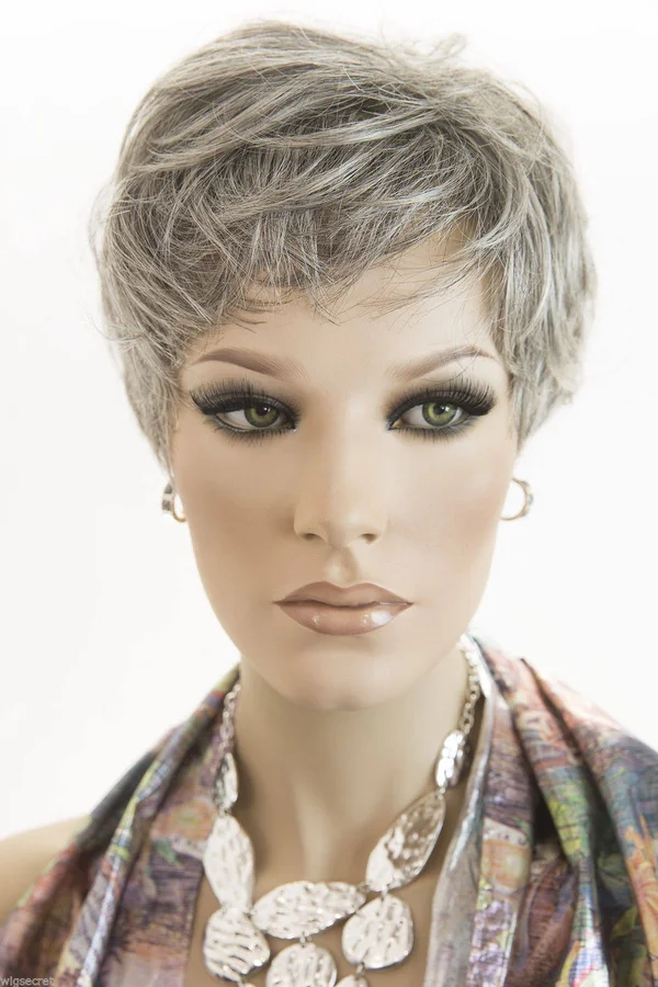 Short Monofilament Allure Jon Renau Straight Blonde Brunette Red Grey Wigs - Med Red & Pale Natural Golden ...