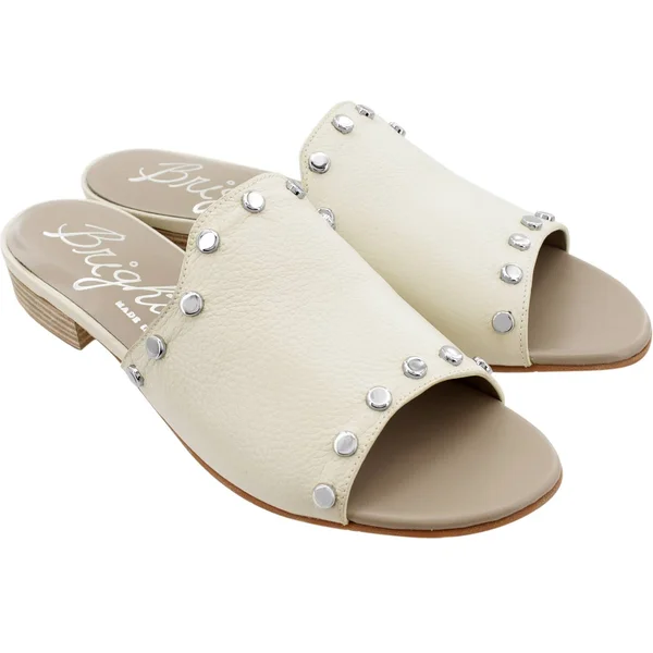 Brighton Night Studded Sandals- Size 7 White White