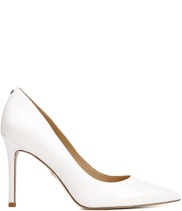 Sam Edelman Hazel Pointed Toe Pump - Bright White Leather, 9