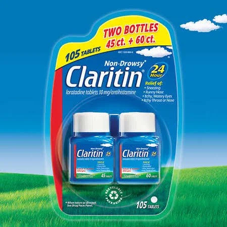 Claritin 10 mg. Non-Drowsy 24 Hour - 105 Tablets
