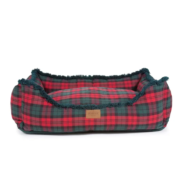 Pendleton Grey Stewart Plaid Kuddler Pet Bed
