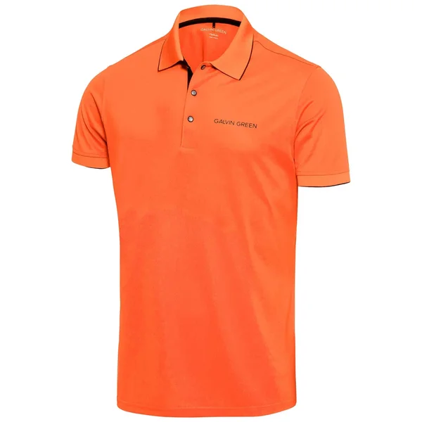 Galvin Green Marty Tour Red Orange/Black Golf Shirts Male