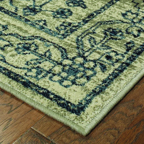 Oriental Weavers Linden 7804C Beige/ Navy Area Rug 2& 3x22 x 7& 6x22 Runner
