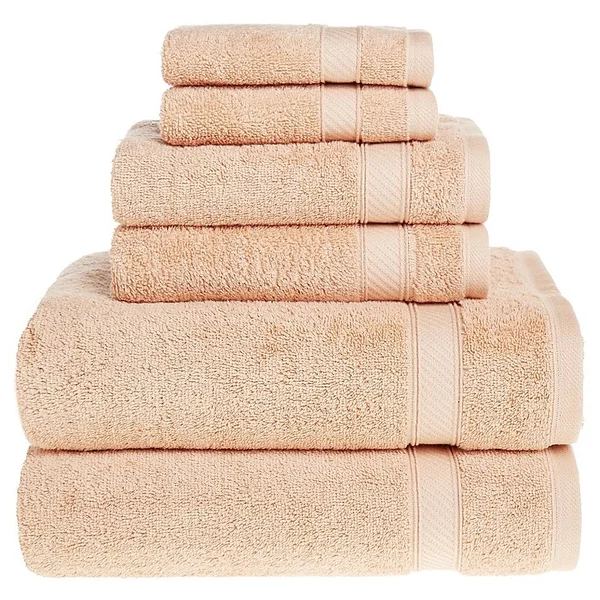 Nestwell Hygro Cotton Solid 6-Piece Towel Set in Maple Sugar