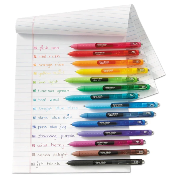 Paper Mate InkJoy Gel Retractable Pen Office Pack, Assorted Colors, 0.7mm, 36-Pack