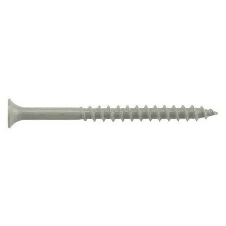 Hillman 48393 Flat Head Phillips Exterior Wood Screws 3-1/2 inch by #10 Gray Ceramic Coated 5 Pounds