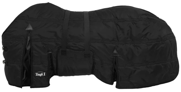 Tough-1 600d Stable Blanket w/Belly Wrap Black