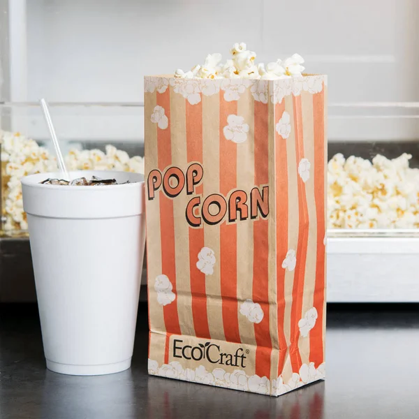 EcoCraft 300611 Theater Popcorn Bag 46oz Red Stripe - Case of 1000 - Bulk