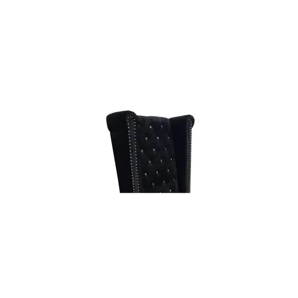 Cosmos Furniture Bollywood Transitional Style Black Accent Chair