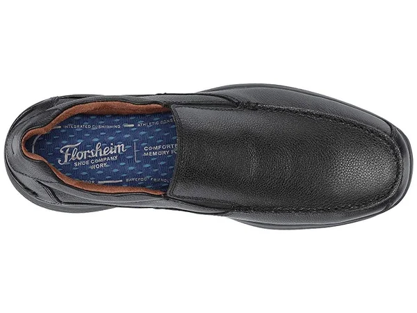 Men's Florsheim Work FS2323 Bayside Steel Toe Slip-On, Size: 11, Black