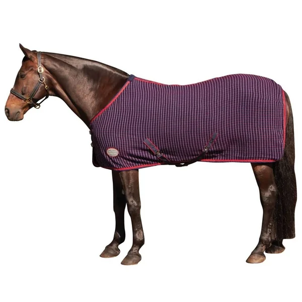 Weatherbeeta Standard Neck Waffle Cooler Rug - Navy/Red/White