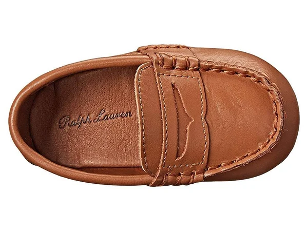 Polo Ralph Lauren Boys Telly Slip-On Crib Shoes - Tan 1m Infant