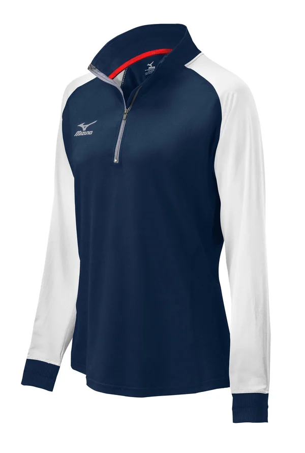 Mizuno Elite 9 Prime 1/2 Zip Jacket - Navy White