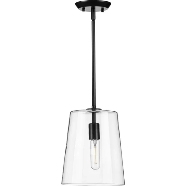 Progress Lighting Clarion 1-Light Black Small Pendant