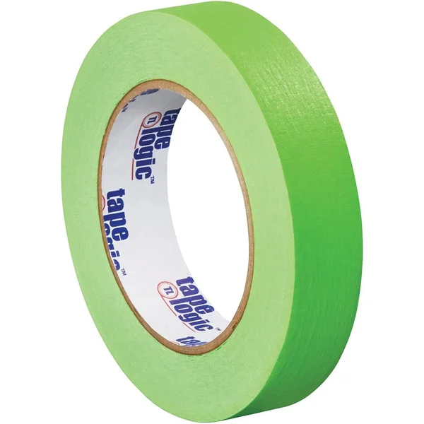 Tape Logic Masking Tape, 1x22 x 60 yds., Light Green, 12/Case