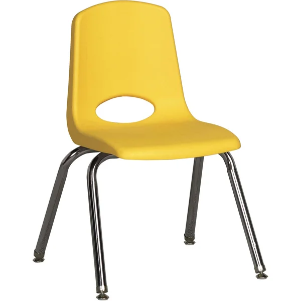 Ecr4kids 14x22 Stack Chair - Chrome Legs
