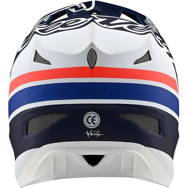 Troy Lee Designs D3 FIBERLITE; Silhouette Navy - Silver 2x