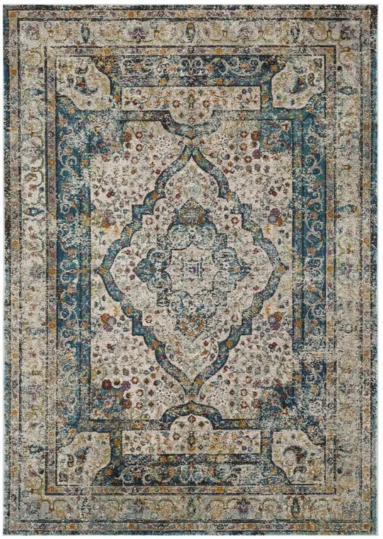 Safavieh Aria ARA106E 5&1x22 x 7&6x22 Creme, Red Area Rug
